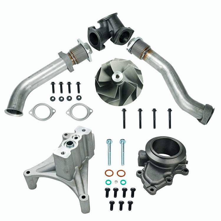 1999.5-2003 Ford 7.3L Powerstroke Diesel Exhaust Bellowed Up-Pipe Kit & EBPV Generic https://minimaxxtuner.com