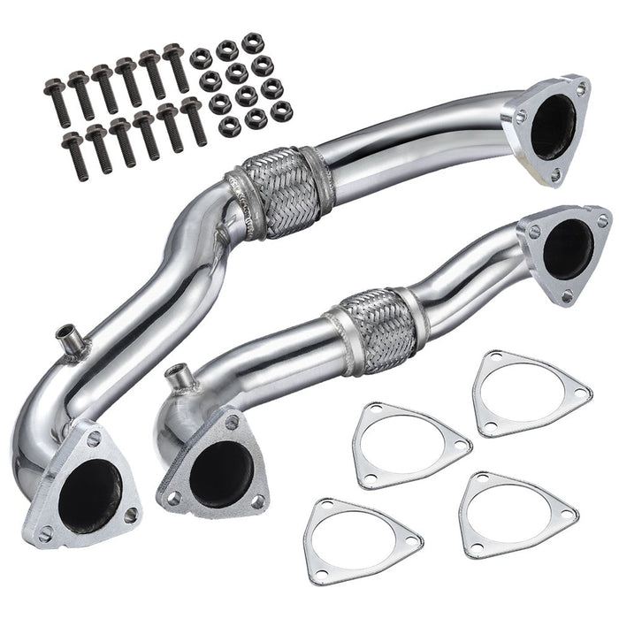 2008-2010 Ford 6.4 Powerstroke Diesel Exhaust Up-Pipe Heavy Duty Polished NO EGR Generic(2 https://minimaxxtuner.com