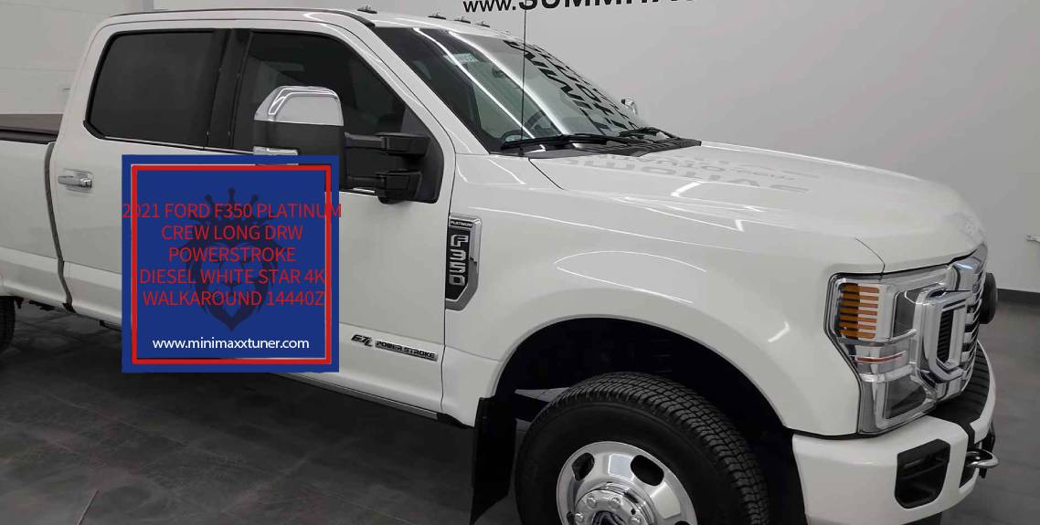 2021 FORD F350 PLATINUM CREW LONG DRW POWERSTROKE DIESEL WHITE STAR 4K WALKAROUND 14440Z