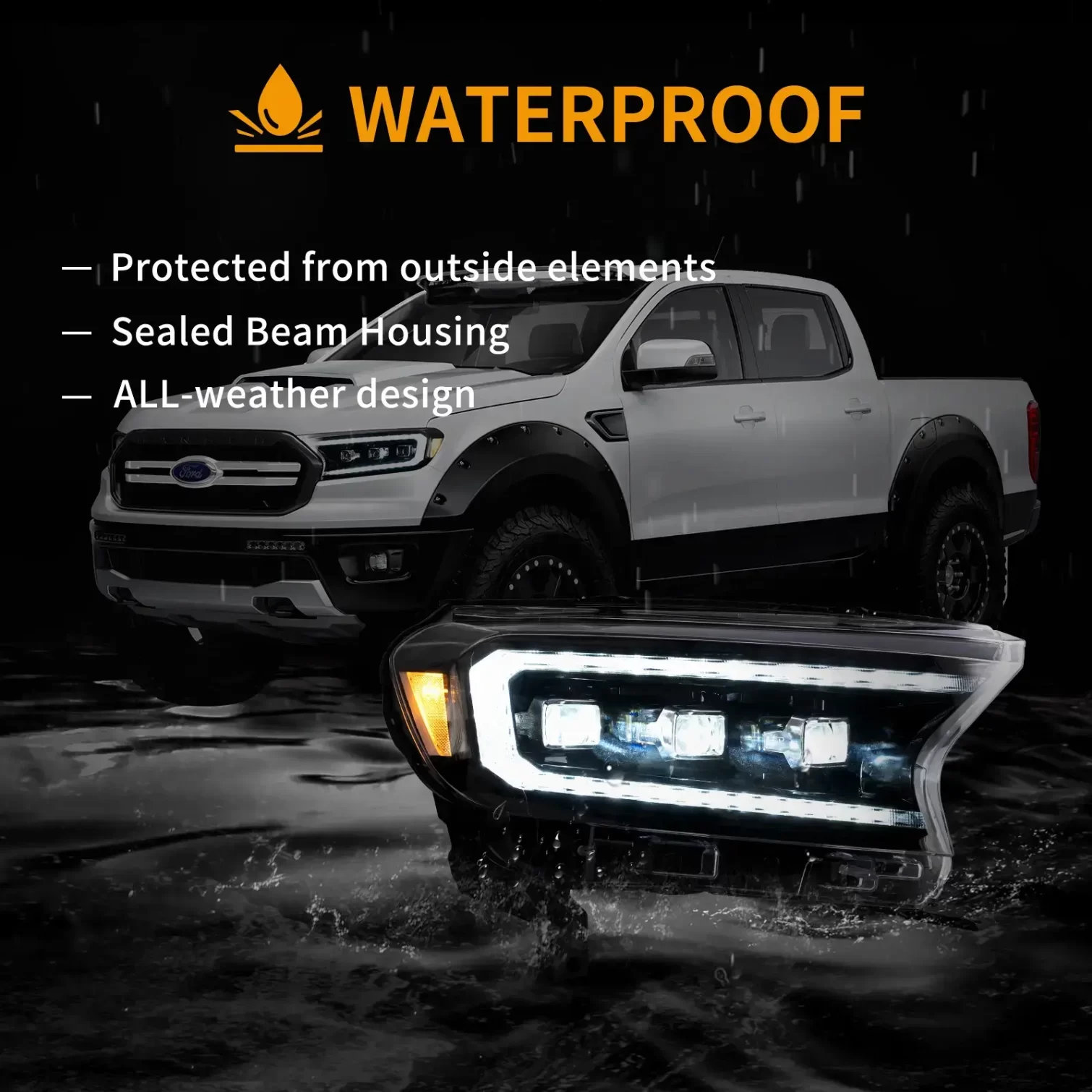 Vland Headlights For 15 24 Ford Ranger YAA RG 0319A NP31C 7 1