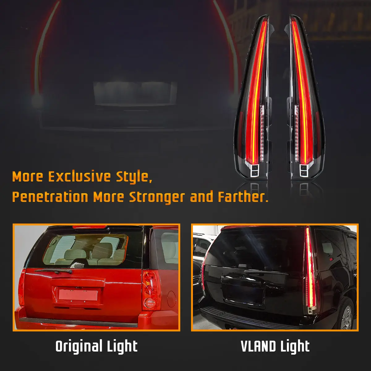 07-14 GMC Yukon Chevrolet Tahoe Suburban 3th Gen (GMT900) LED Tail Lights  With Start-up Animation - Mini maxx tuner