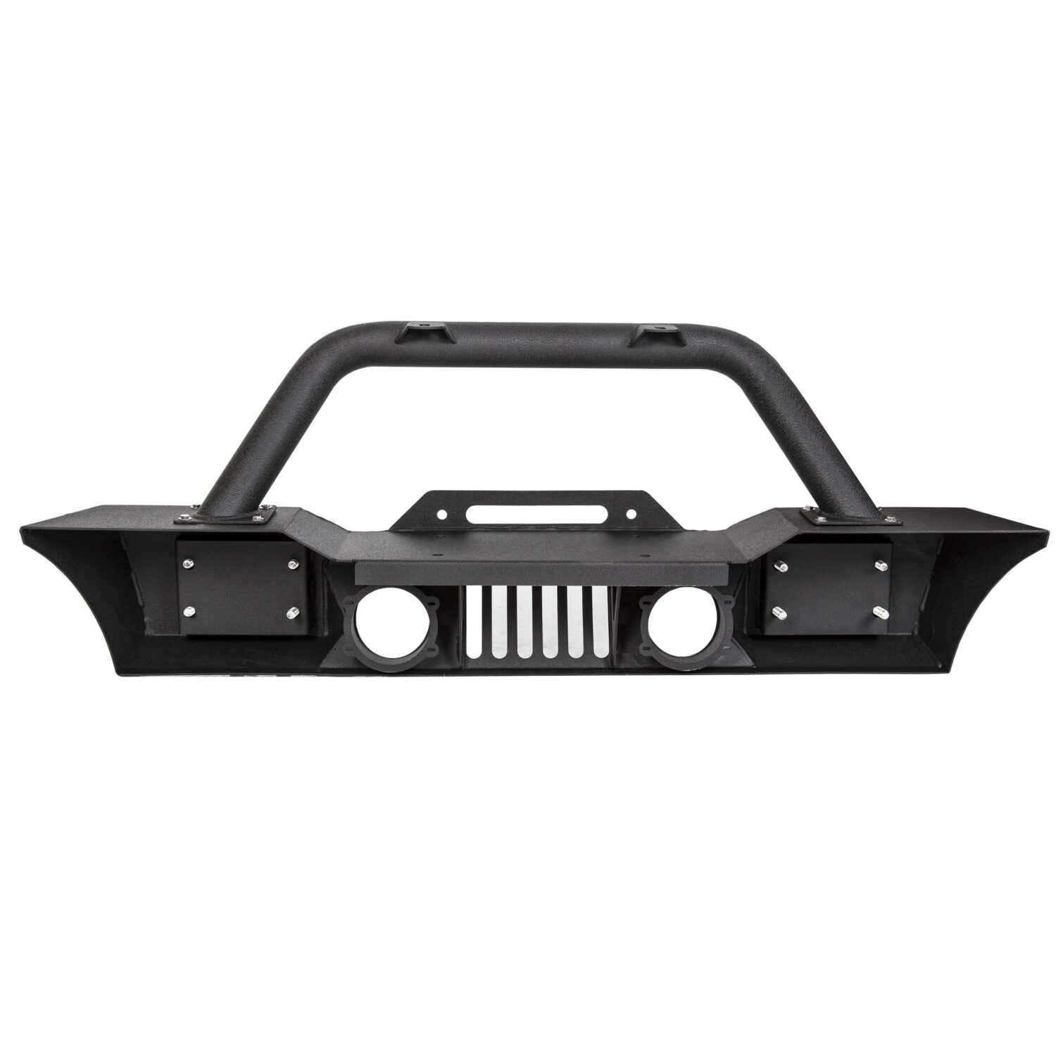 Stubby Front Bumper for 2007-2017 Jeep Wrangler JK Fog Light Housing - Image 3