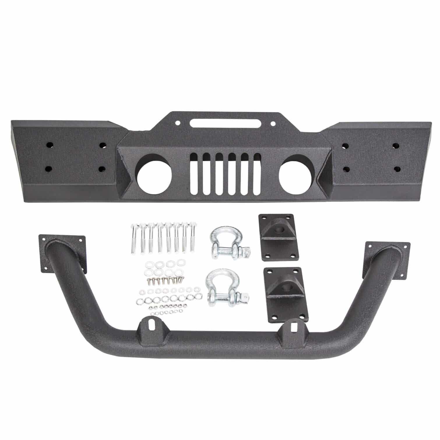 Stubby Front Bumper for 2007-2017 Jeep Wrangler JK Fog Light Housing - Image 6