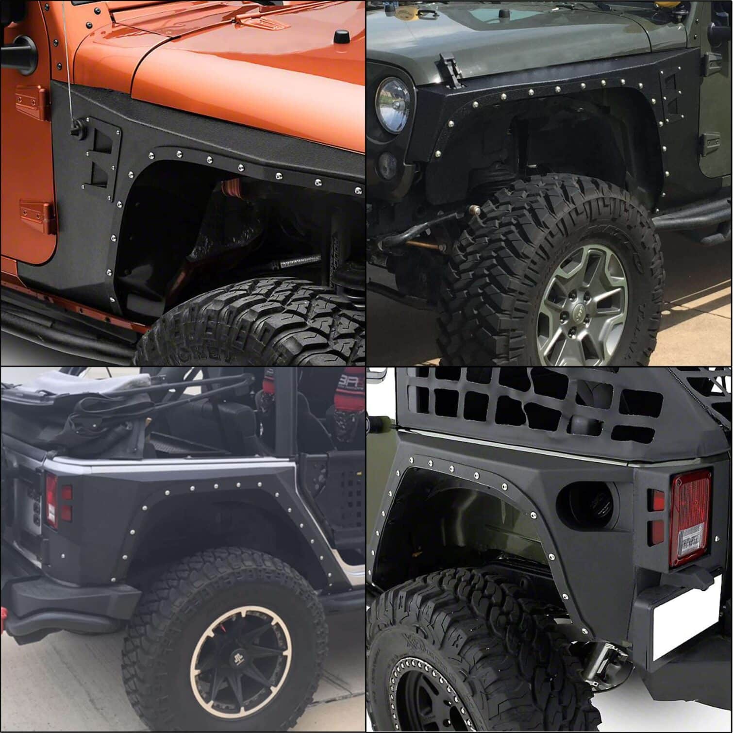 Body Armor Fender Flares for 2007-2018 Jeep Wrangler JK - Image 12