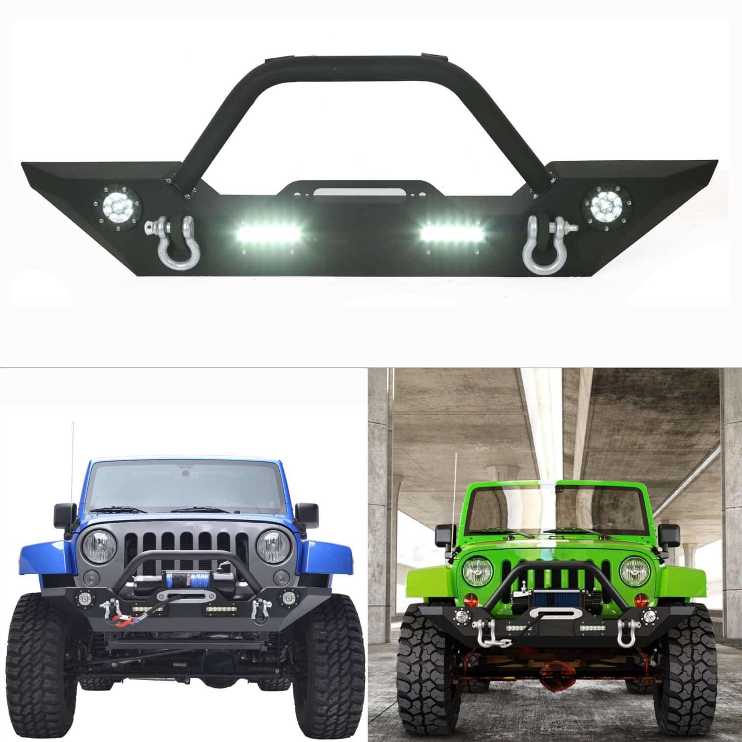 07 18 Jeep Wrangler JK LED Lights Front