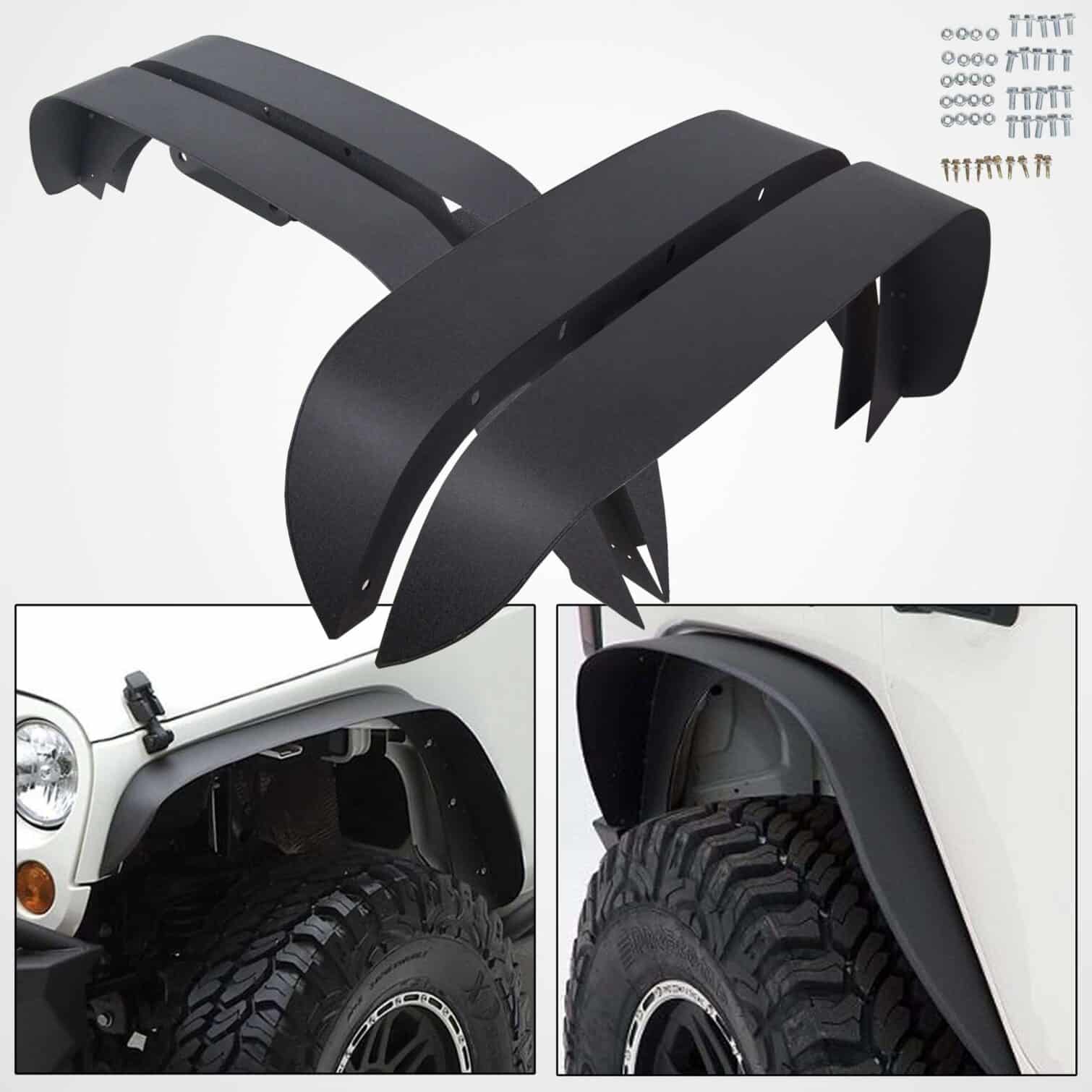 Flat Fender Flares for 2007-2018 Jeep Wrangler JK - Image 11