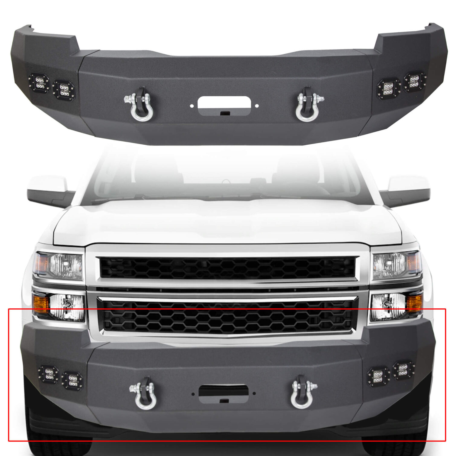 Front Bumper for 2014 2015 Chevy Silverado 1500 Chevrolet - Image 9