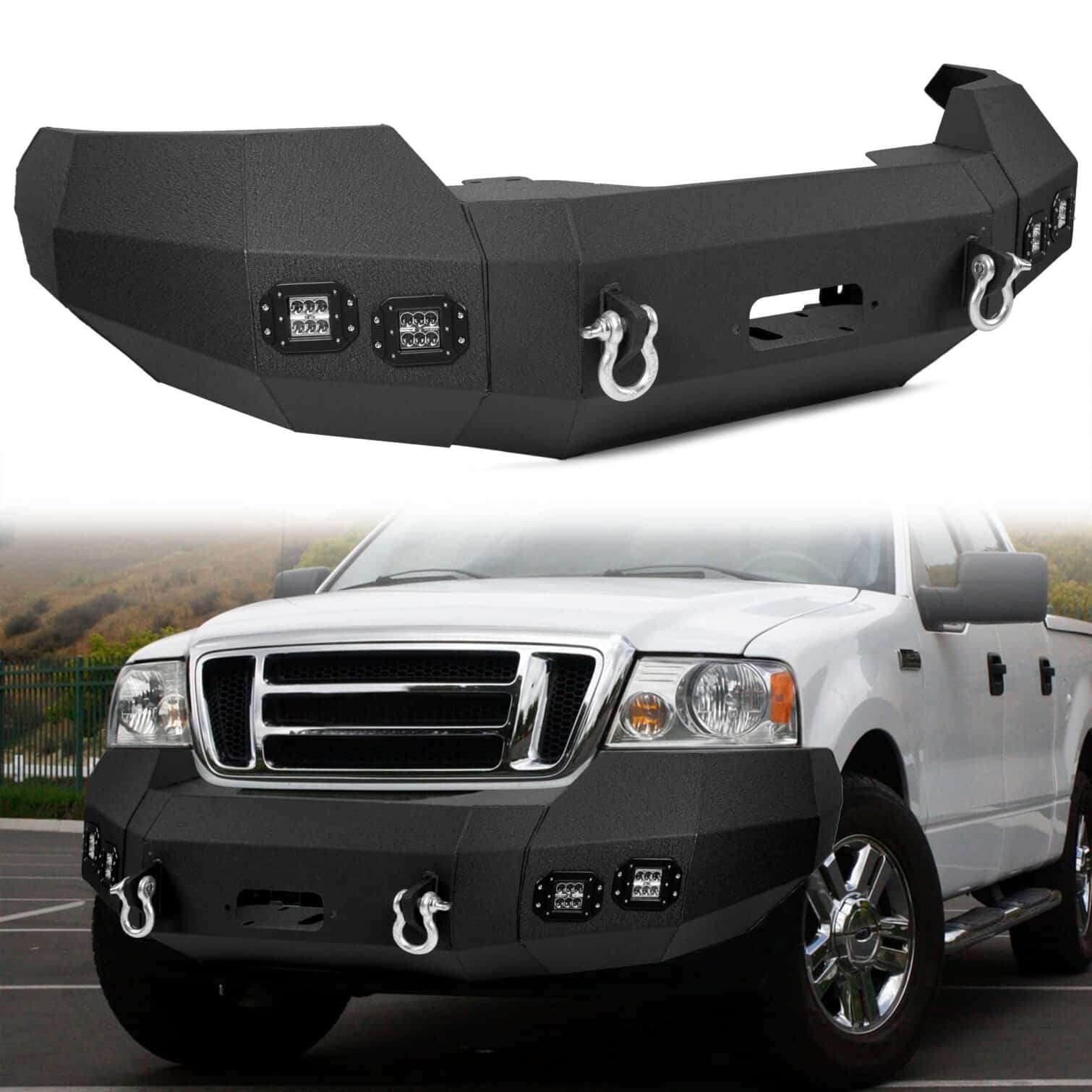 Offroad Front Bumper for 2004-2008 Ford F-150 3 Piece Winch Ready - Image 2