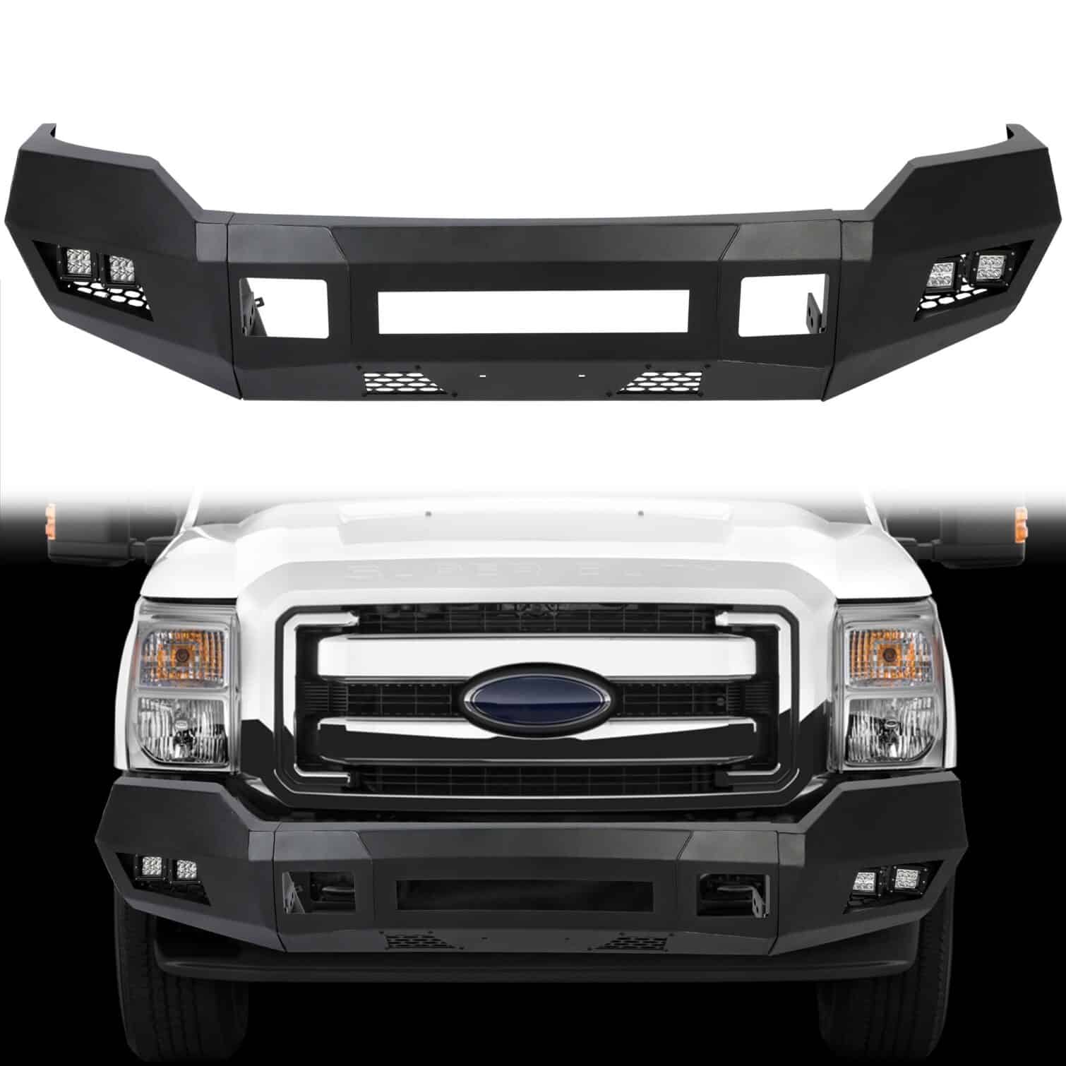 Modular Front Bumper for 2011-2016 Ford F-250 F-350 3-Piece w/LED Lights - Image 2