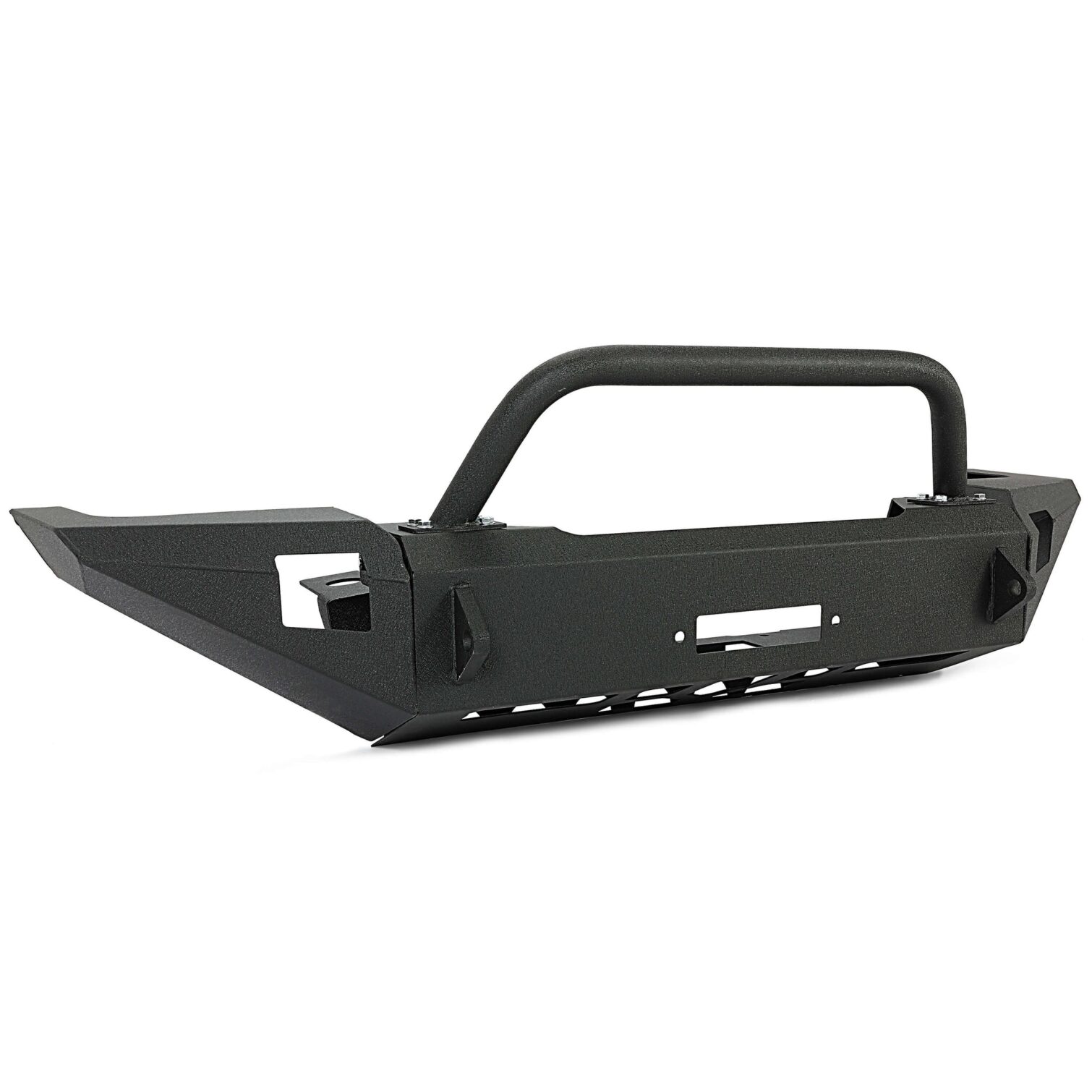 Front Bumper Textured Black Steel W/ Bull Bar For 1997-2004 Dodge Dakota Durango - Image 2