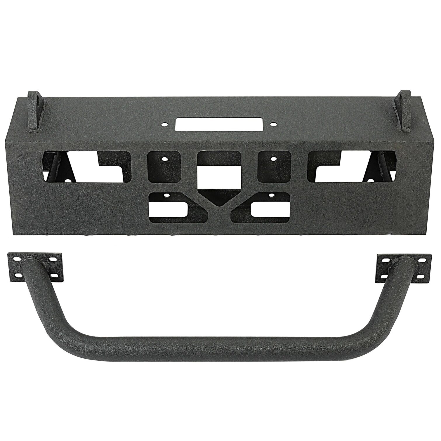 Front Bumper Textured Black Steel W/ Bull Bar For 1997-2004 Dodge Dakota Durango - Image 4