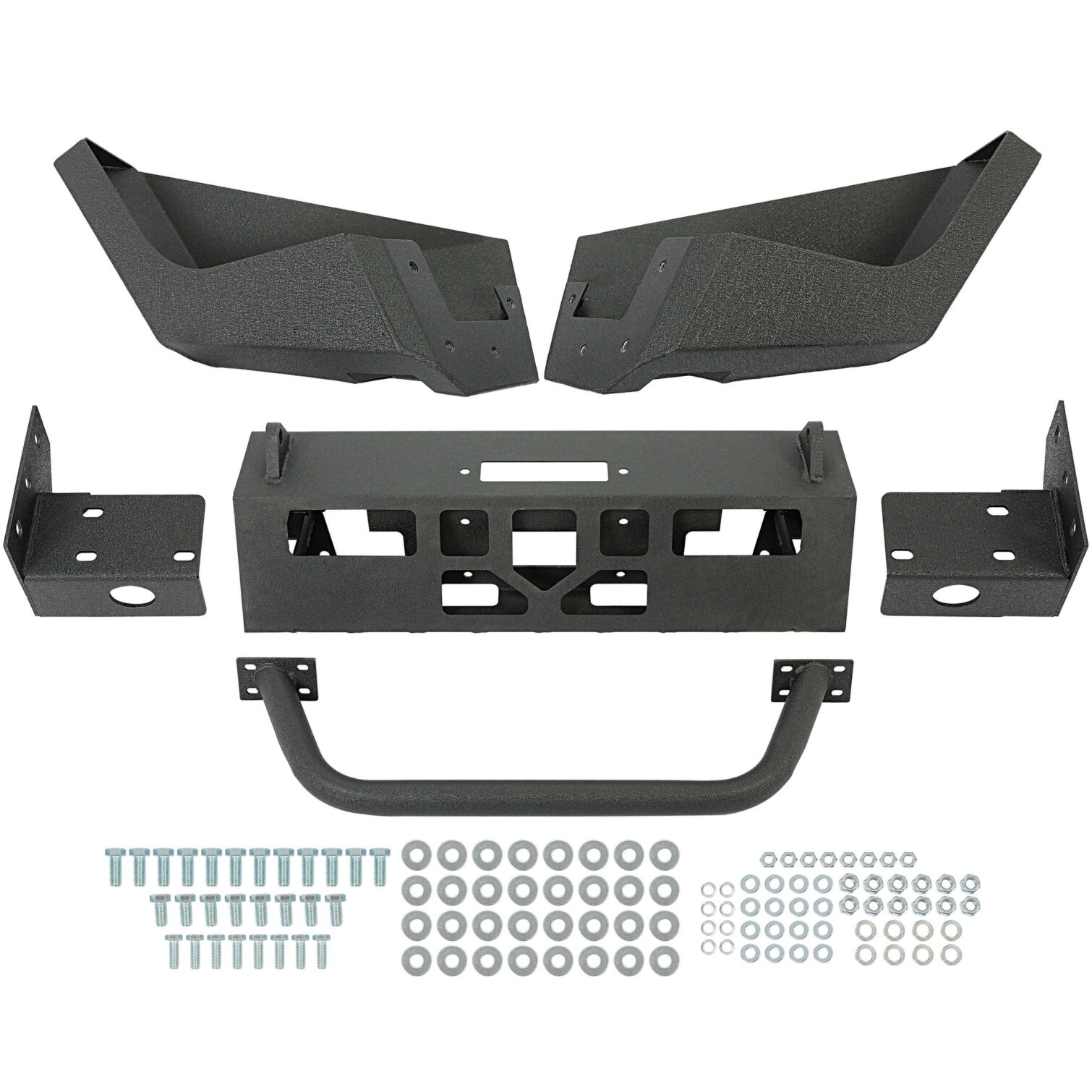 Front Bumper Textured Black Steel W/ Bull Bar For 1997-2004 Dodge Dakota Durango - Image 9