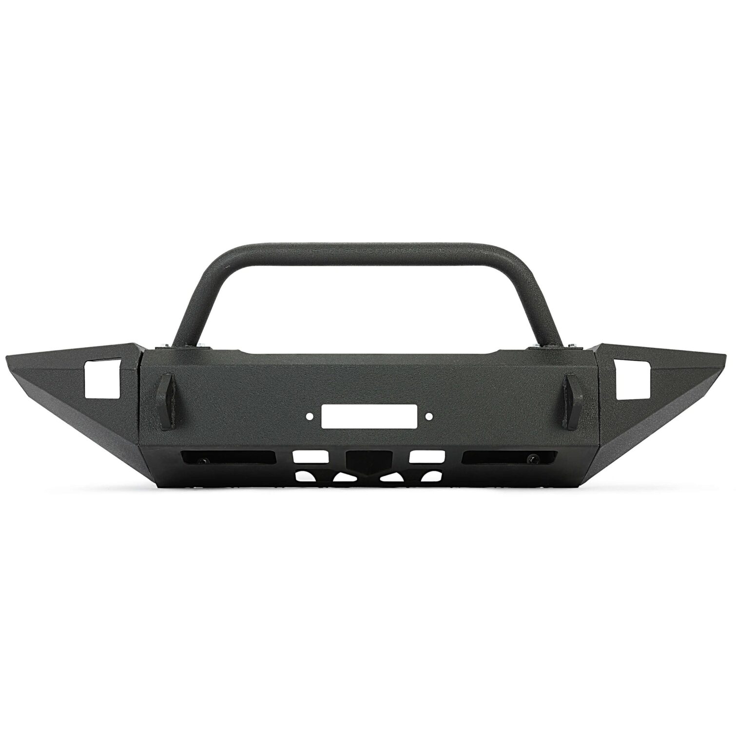 Front Bumper Textured Black Steel W/ Bull Bar For 1997-2004 Dodge Dakota Durango