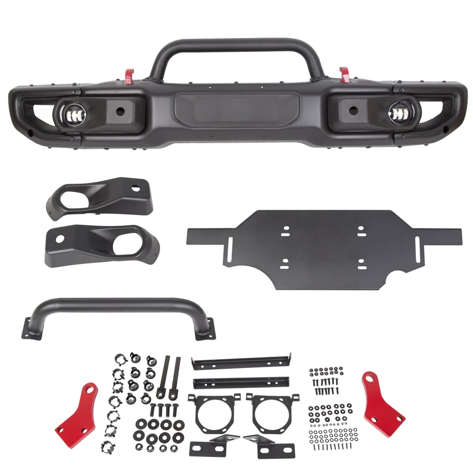 Front Bumper for 2018-2020 Jeep Wrangler JL Rubicon &2020 Gladiator w/LED Fog Lights - Image 11