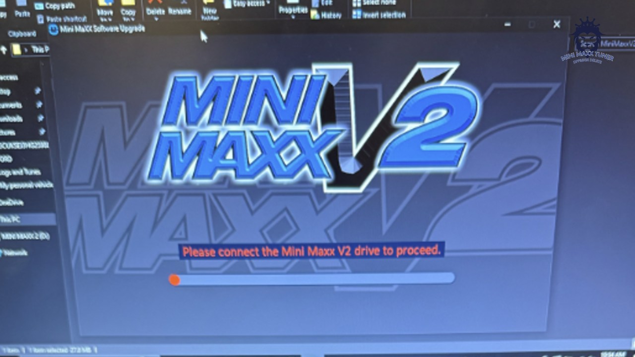 MINIMAXX HELP 14 error message Please connect the MiniMaxx V2 drive to proceed https://minimaxxtuner.com